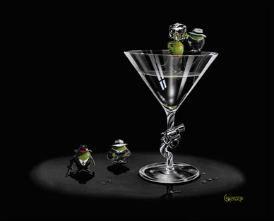 Michael Godard Gangsta' Martini - 2 shots and a Splash (S)